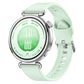 Press Button Long-Grain Texture Solid Color Silicone Watch Band, 18mm