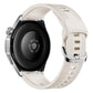 Press Button Dual-Sided Honeycomb Pattern Solid Color Silicone Watch Band, 22mm