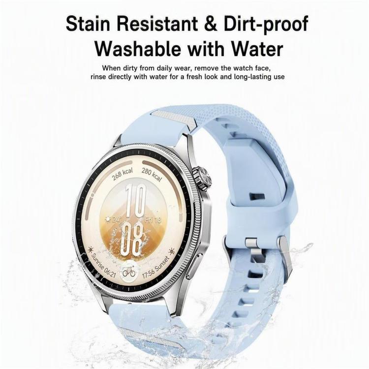 Textured Silicone Watch Band, 22mm