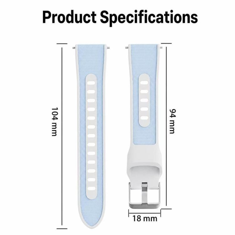Textured Silicone Watch Band, 18mm