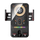 Car wireless charging phone holder stand with front charging pad and dual-port module