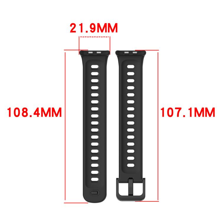 Flat Solid Color Silicone Watch Band, For Honor Band 11 / Band 11 Pro