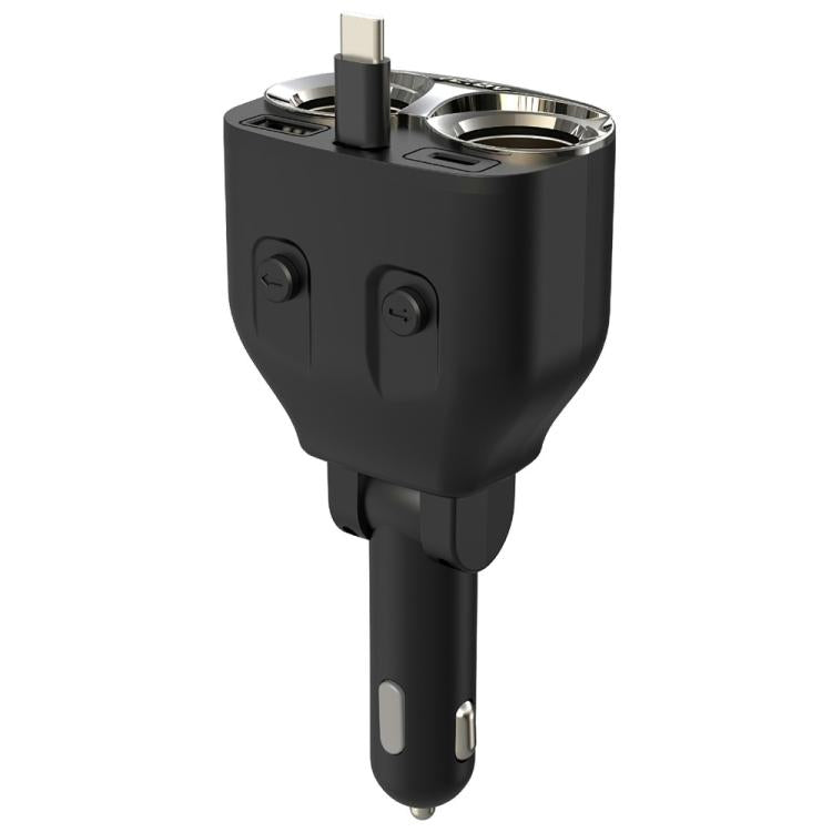 GE12 Voltage Display Independent Switch Multi-Port Car Charger 120W Cigarette Lighter Socket, GE12