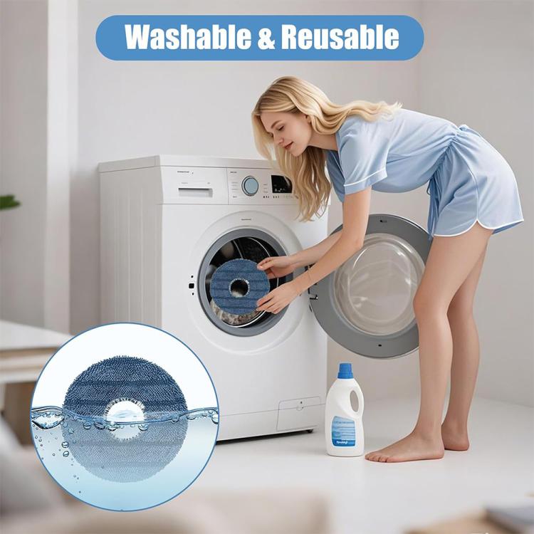 JUNSUNMAY 4 PCS/Pack Washable Mop Pads Replacement for Eufy Robot Vacuum Omni C20