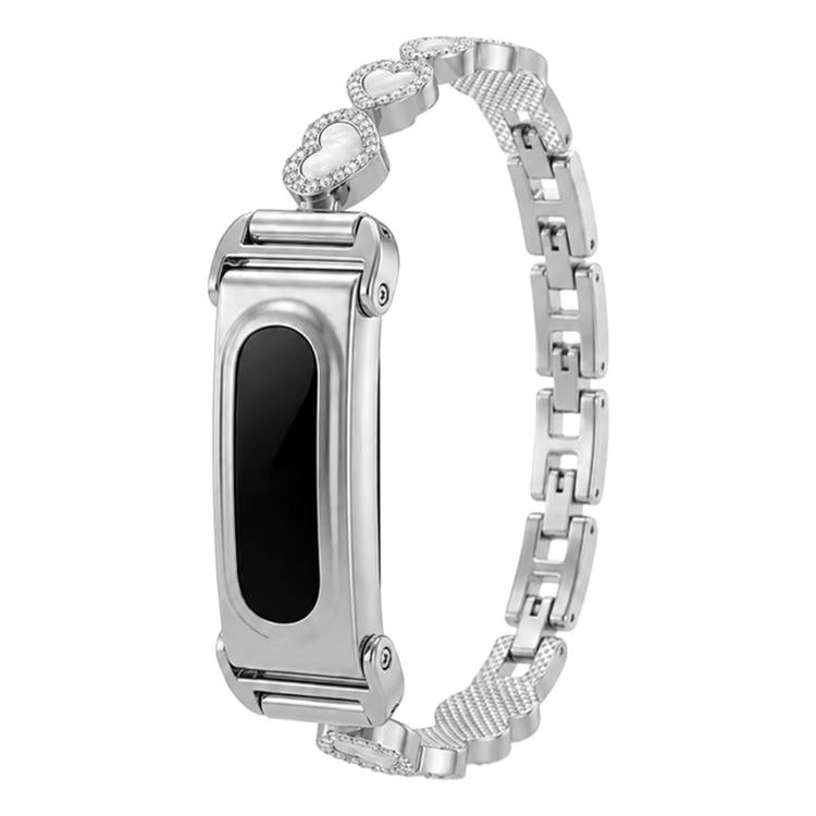 Metal Case Integrated Heart-Shaped Shell Zinc Alloy Watch Band, For Google Fitbit Air