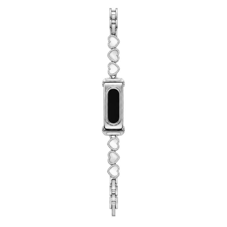 Metal Case Integrated Heart-Shaped Shell Zinc Alloy Watch Band, For Google Fitbit Air