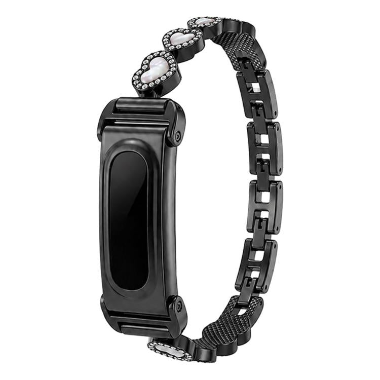 Metal Case Integrated Heart-Shaped Shell Zinc Alloy Watch Band, For Google Fitbit Air