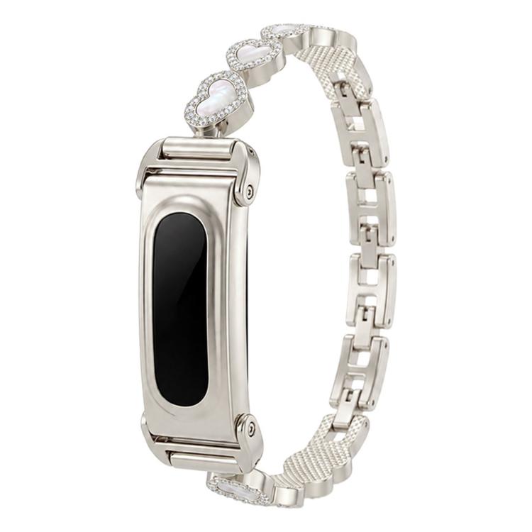 Metal Case Integrated Heart-Shaped Shell Zinc Alloy Watch Band, For Google Fitbit Air