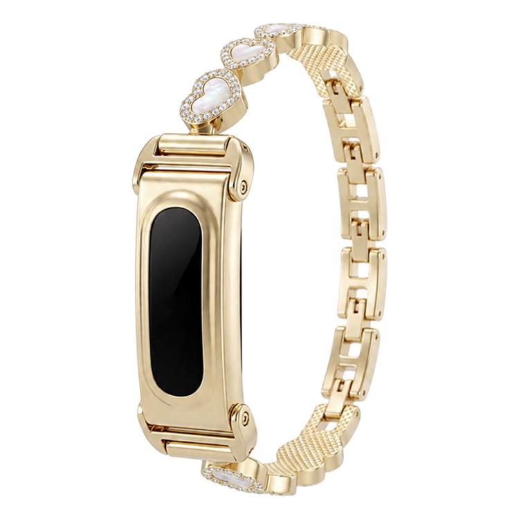 Metal Case Integrated Heart-Shaped Shell Zinc Alloy Watch Band, For Google Fitbit Air
