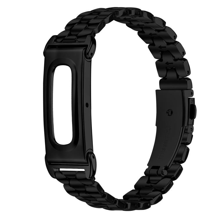 Metal Case Integrated Pearl Pattern Stainless Steel Watch Band, For Google Fitbit Air