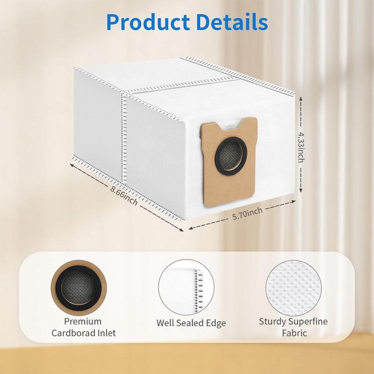 JUNSUNMAY 6 PCS/Pack Dust Bag for Eufy Robot Vacuum Omni C20 / C10