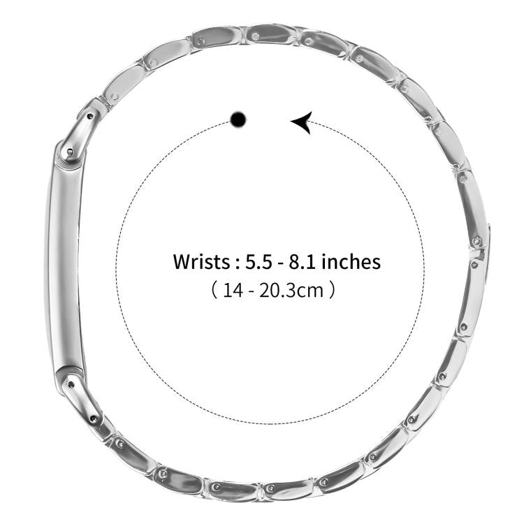 Metal Case Integrated Three Beads Diamond Zinc Alloy Watch Band, For Google Fitbit Air