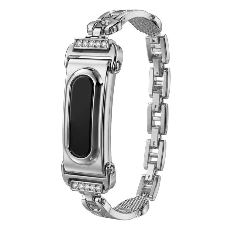 Metal Case Integrated Rhinestone Pin-Shaped Design Zinc Alloy Watch Band, For Google Fitbit Air