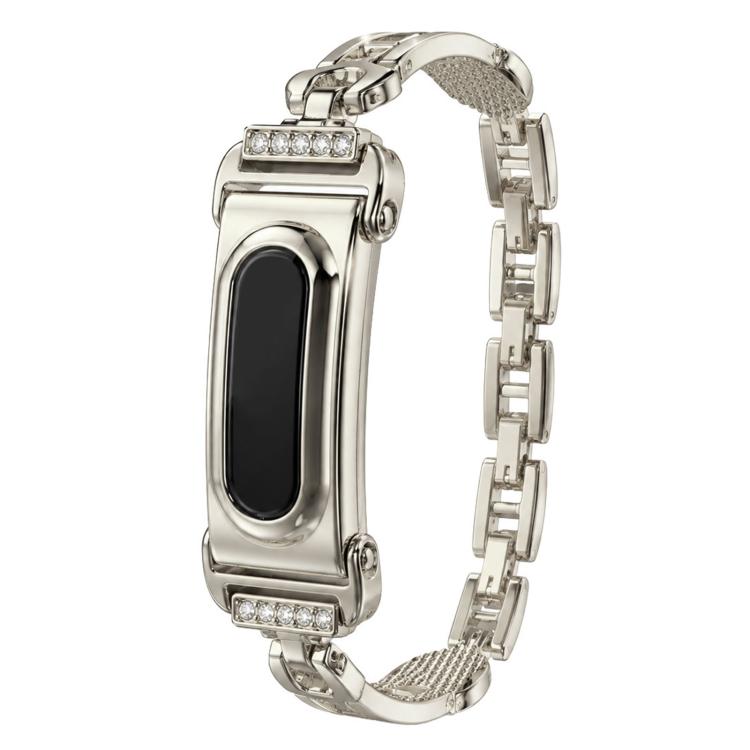 Metal Case Integrated Rhinestone Pin-Shaped Design Zinc Alloy Watch Band, For Google Fitbit Air