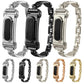Metal Case Integrated Rhinestone Pin-Shaped Design Zinc Alloy Watch Band, For Google Fitbit Air