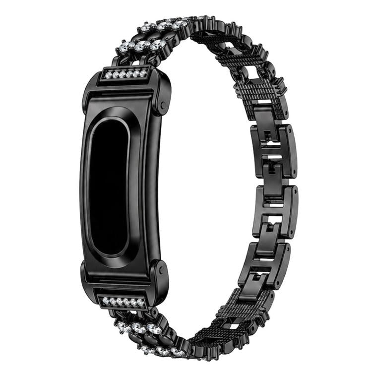 Metal Case Integrated Lace Star Rhinestone Zinc Alloy Watch Band, For Google Fitbit Air