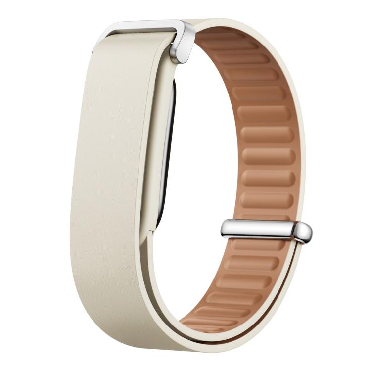 Smooth Buckle Closure Loop Genuine Leather Watch Band, For Google Fitbit Air
