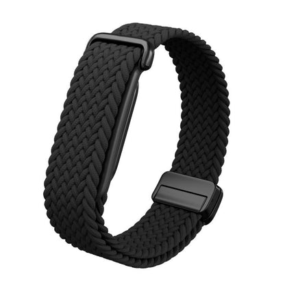TPU Case Integrated Magnetic Clasp Nylon Braided Loop Watch Band, For Google Fitbit Air