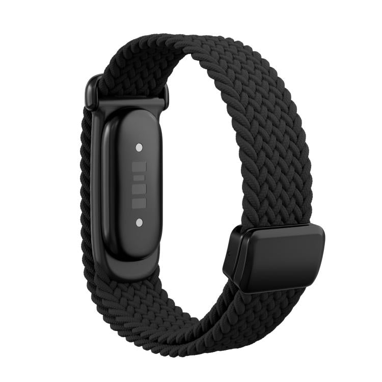 TPU Case Integrated Magnetic Clasp Nylon Braided Loop Watch Band, For Google Fitbit Air
