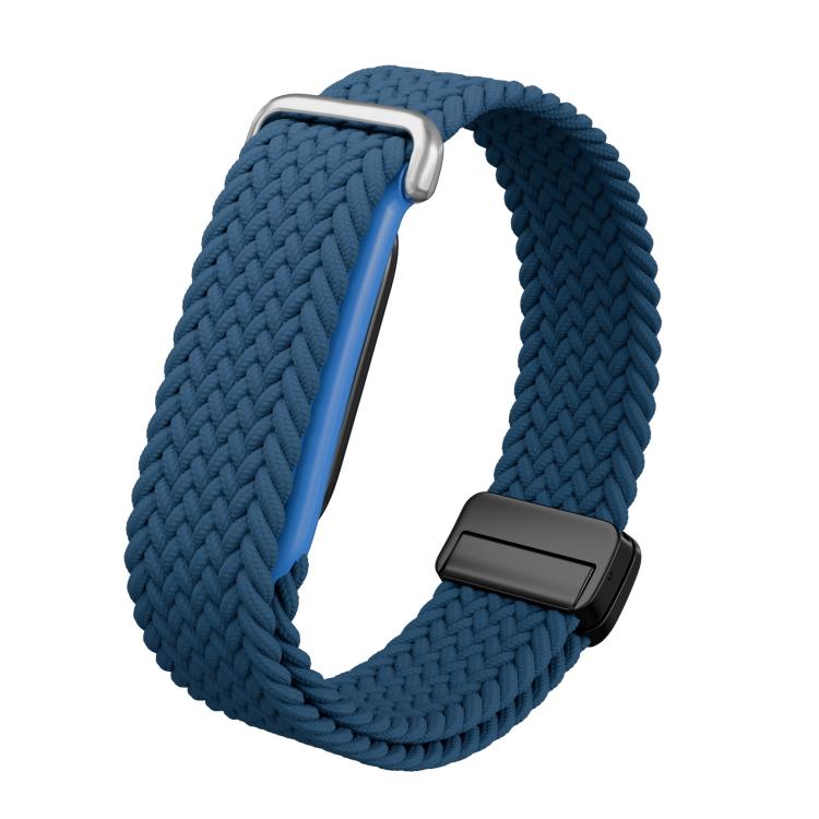 TPU Case Integrated Magnetic Clasp Nylon Braided Loop Watch Band, For Google Fitbit Air