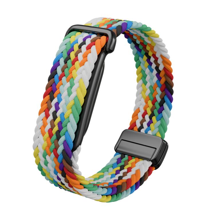 TPU Case Integrated Magnetic Clasp Nylon Braided Loop Watch Band, For Google Fitbit Air