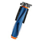 Blue main brush roller with black bristles and orange end cap
