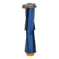 Blue cylindrical roller brush with black bristles and orange base