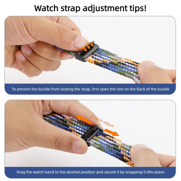 Magnetic Clasp Nylon Braided Loop Watch Band, For Honor Band 11 / Band 11 Pro