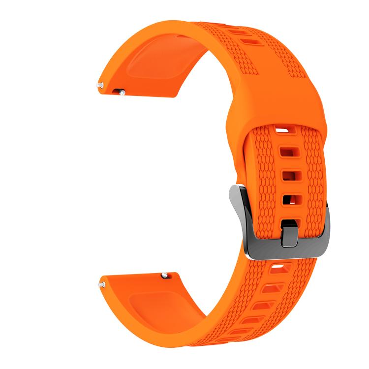 Double-Sided Honeycomb Texture Pin Buckle Solid Color Silicone Watch Band, 22mm