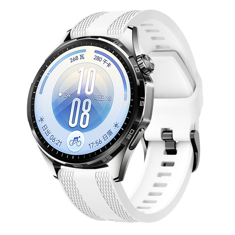 Double-Sided Honeycomb Texture Pin Buckle Solid Color Silicone Watch Band, 22mm
