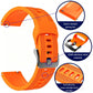 Double-Sided Honeycomb Texture Pin Buckle Solid Color Silicone Watch Band, 22mm