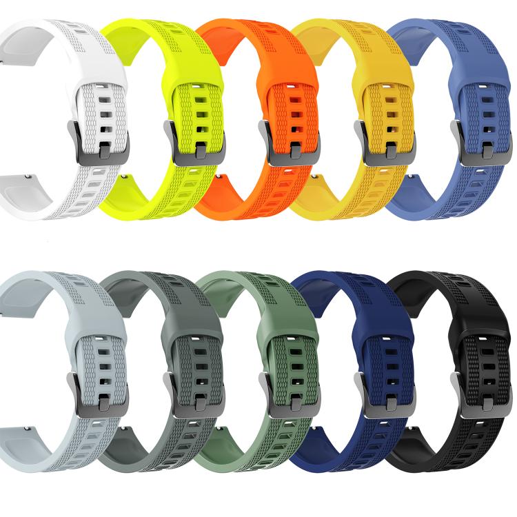 Double-Sided Honeycomb Texture Pin Buckle Solid Color Silicone Watch Band, 22mm