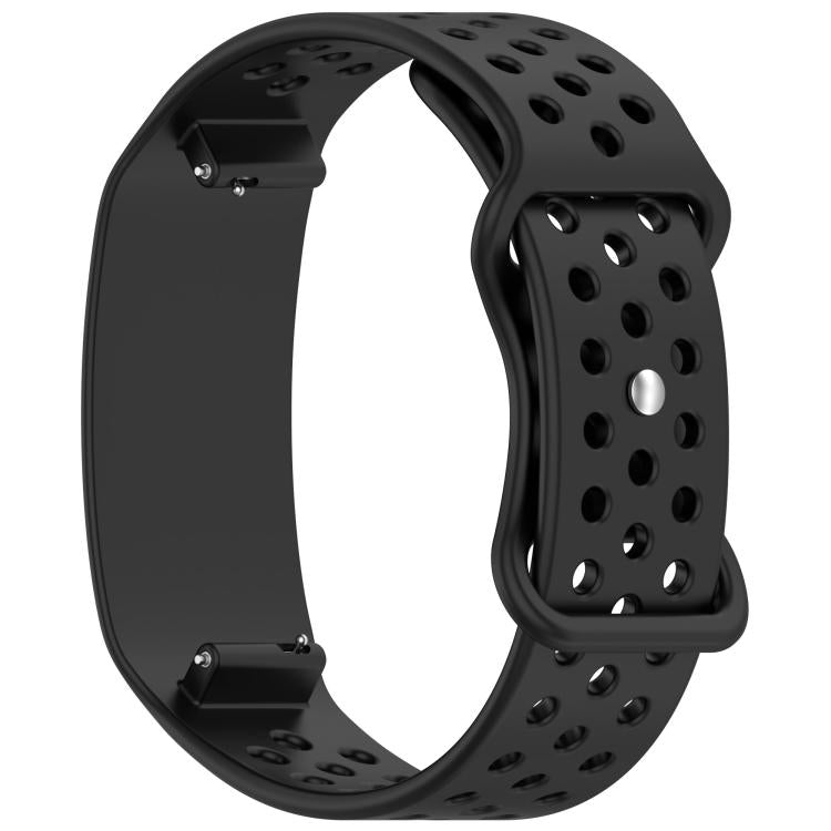 Butterfly Buckle Breathable Perforated Silicone Watch Band, For Garmin CIRQA Smart Band