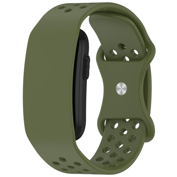 Butterfly Buckle Breathable Perforated Silicone Watch Band, For Garmin CIRQA Smart Band