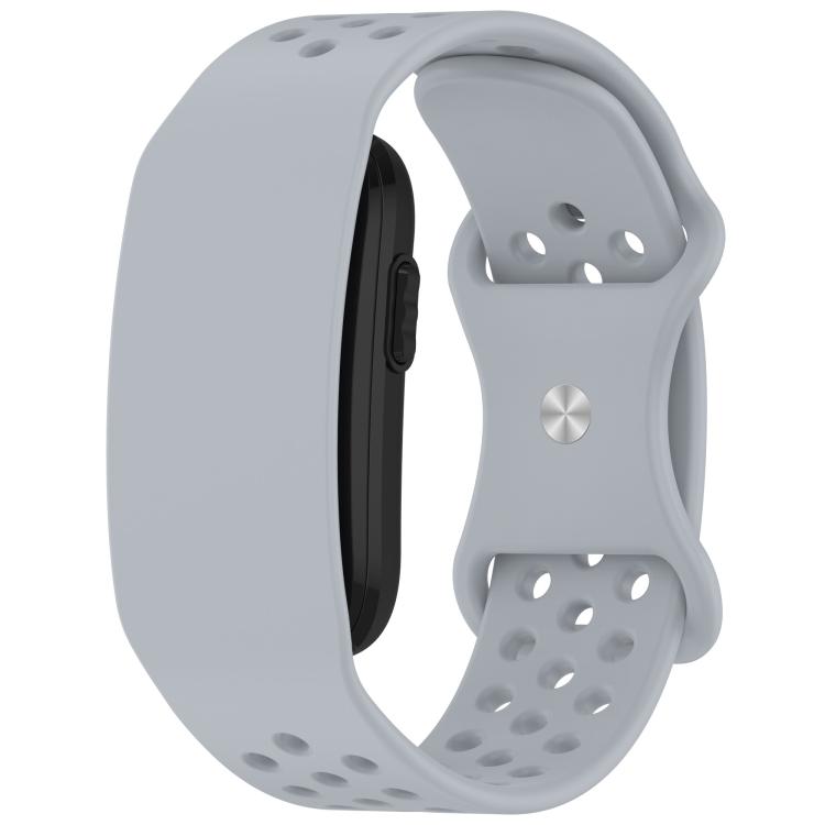 Butterfly Buckle Breathable Perforated Silicone Watch Band, For Garmin CIRQA Smart Band