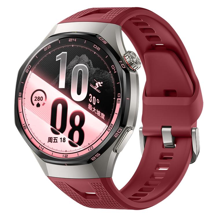 Press Button Honeycomb Pattern Silicone Watch Band, For Huawei Watch GT7 / GT7 Pro 46mm