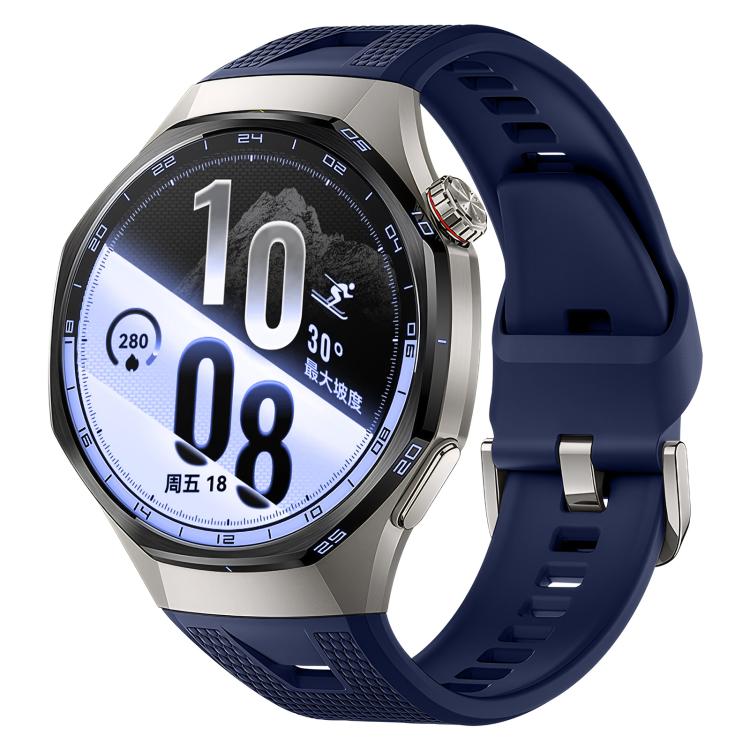Press Button Honeycomb Pattern Silicone Watch Band, For Huawei Watch GT7 / GT7 Pro 46mm