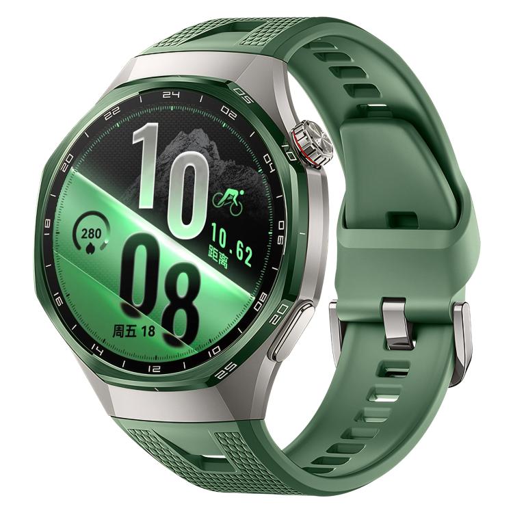 Press Button Honeycomb Pattern Silicone Watch Band, For Huawei Watch GT7 / GT7 Pro 46mm