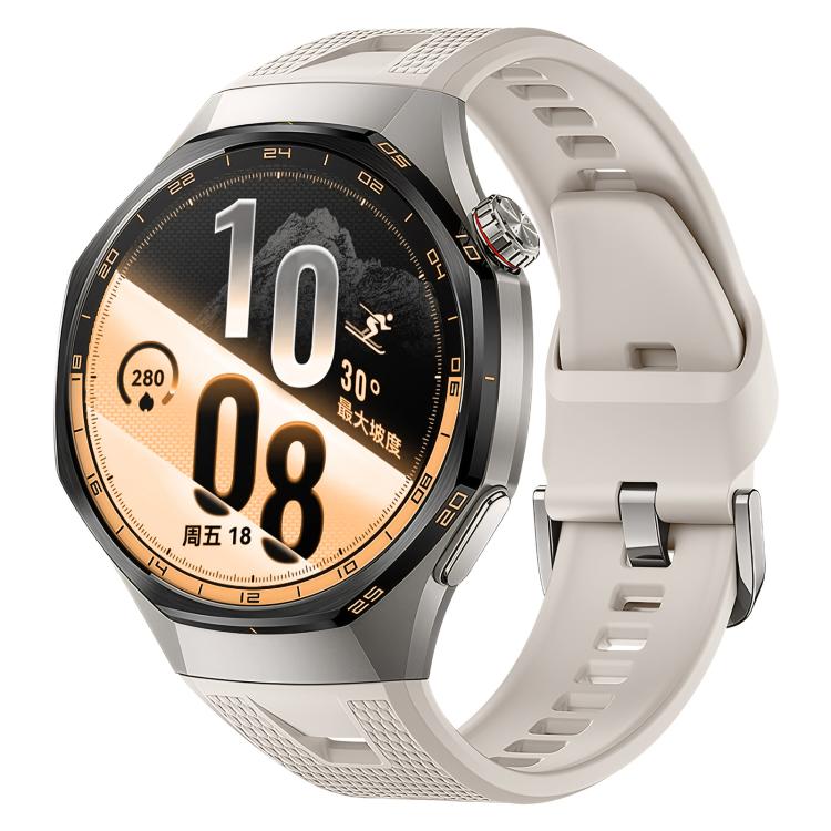 Press Button Honeycomb Pattern Silicone Watch Band, For Huawei Watch GT7 / GT7 Pro 46mm