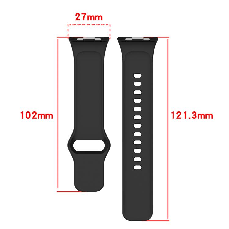 Flat Reverse Buckle Solid Color Silicone Watch Band, For Redmi Watch 6 Active