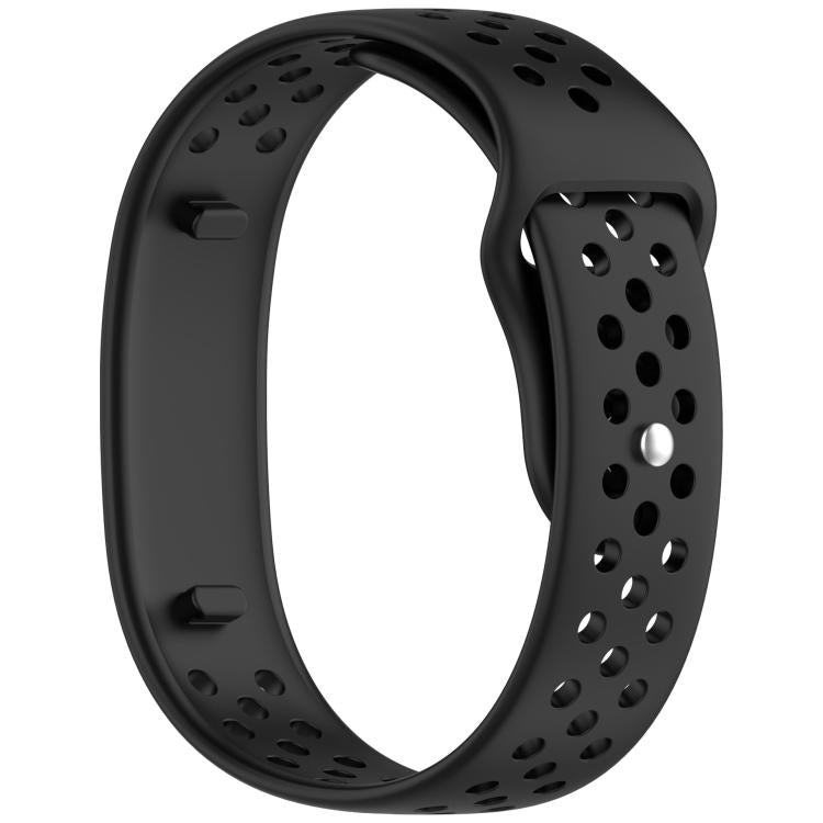Reverse Buckle Breathable Perforated Silicone Watch Band, For Hume Band 2.0