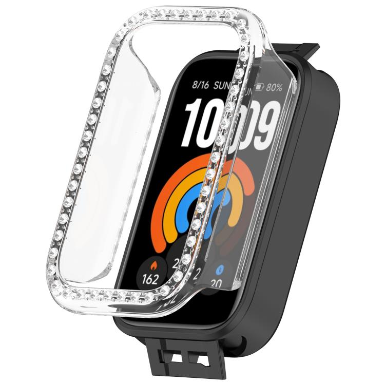 Diamond Half Coverage Hollow PC Watch Protective Case, For Xiaomi Smart Band 11 Active