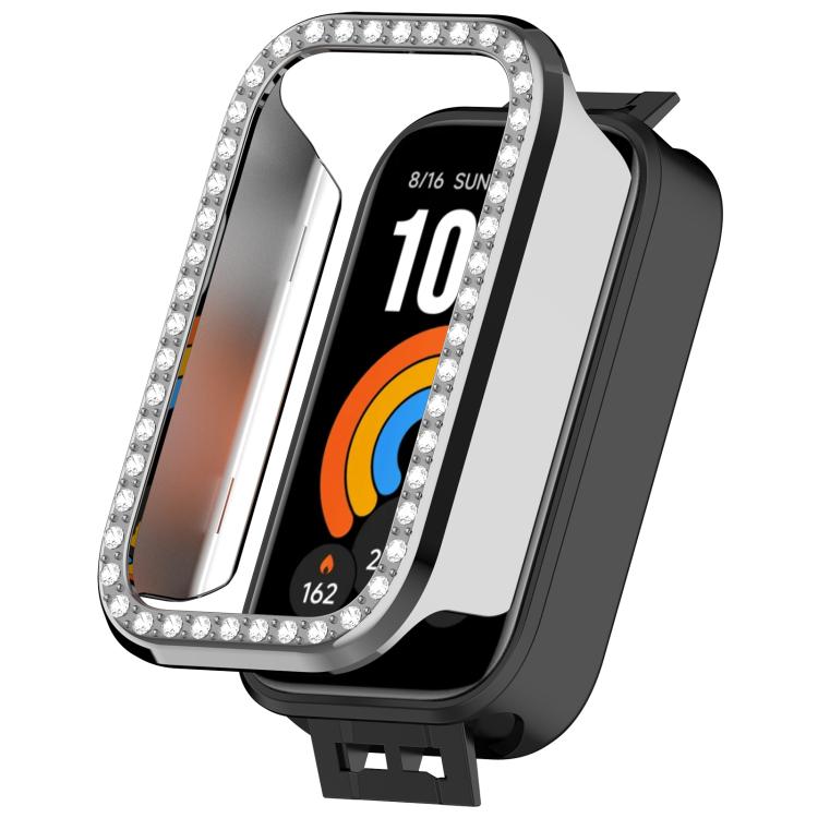 Diamond Half Coverage Hollow PC Watch Protective Case, For Xiaomi Smart Band 11 Active