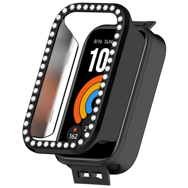 Diamond Half Coverage Hollow PC Watch Protective Case, For Xiaomi Smart Band 11 Active