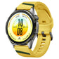 Press Button Diagonal Stripe Woven Texture Two Color Silicone Watch Band, 22mm