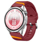 Press Button Diagonal Stripe Woven Texture Two Color Silicone Watch Band, 22mm