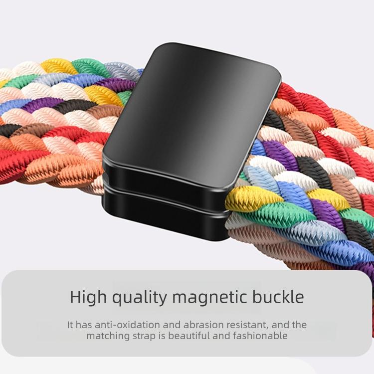 Loop Slide Magnetic Clasp Nylon Braided Watch Band, For Honor Band 11 / Band 11 Pro