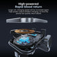 Qi wireless car charger phone holder with open cradle and charging coil pad under mount