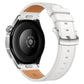 Press Button Pin Buckle Flat Tail Genuine Leather Watch Band, 18mm