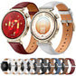 Press Button Pin Buckle Flat Tail Genuine Leather Watch Band, 18mm